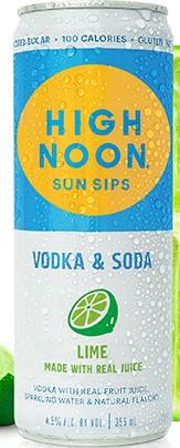 High Noon Sun Sips - Lime Vodka & Soda (4 pack 355ml cans) (4 pack 355ml cans)