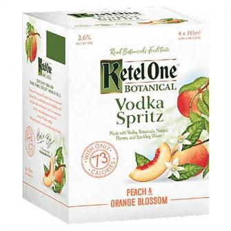 Ketel One - Botanical Peach & Orange Blossom Vodka Spritz (200ml 4 pack cans) (200ml 4 pack cans)
